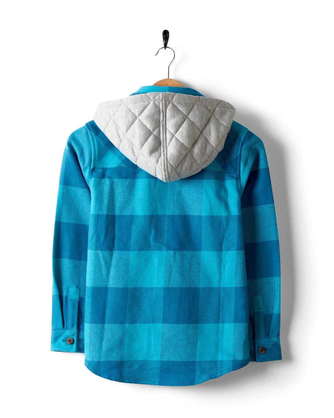 Hawkins - Kids Hooded Flannel Shirt - Blue