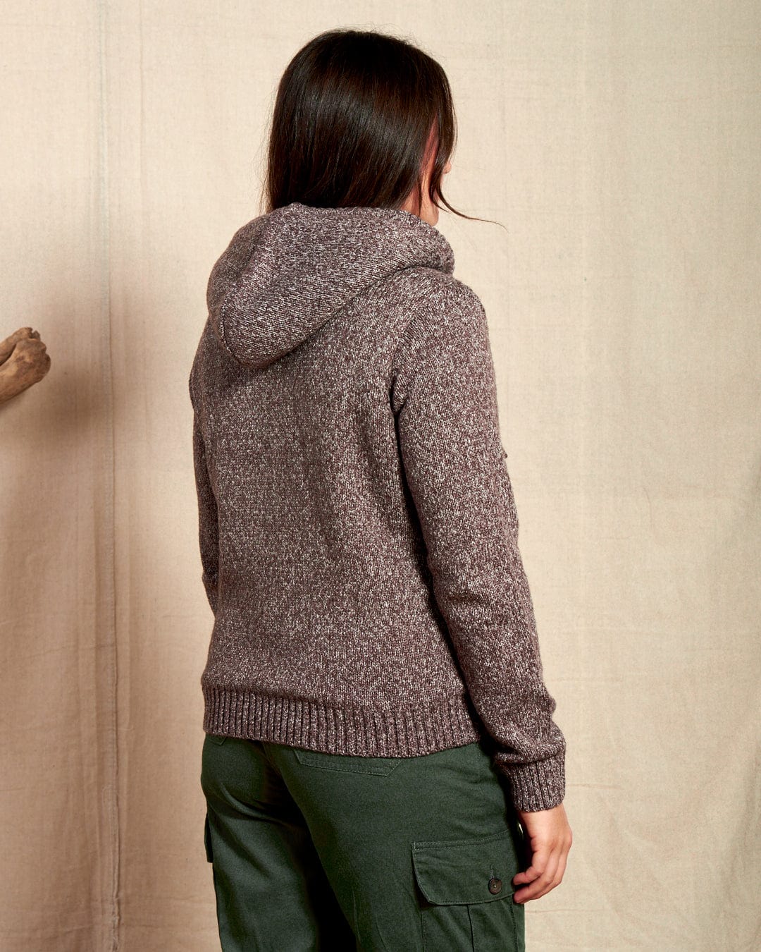 Helen - Knitted Cardigan - Brown