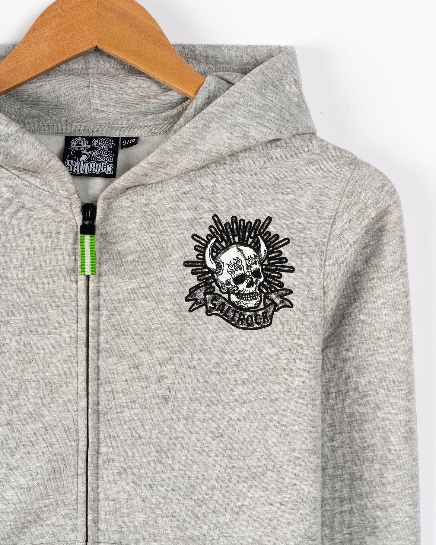 Fire Water - Kids Zip Hoodie - Grey