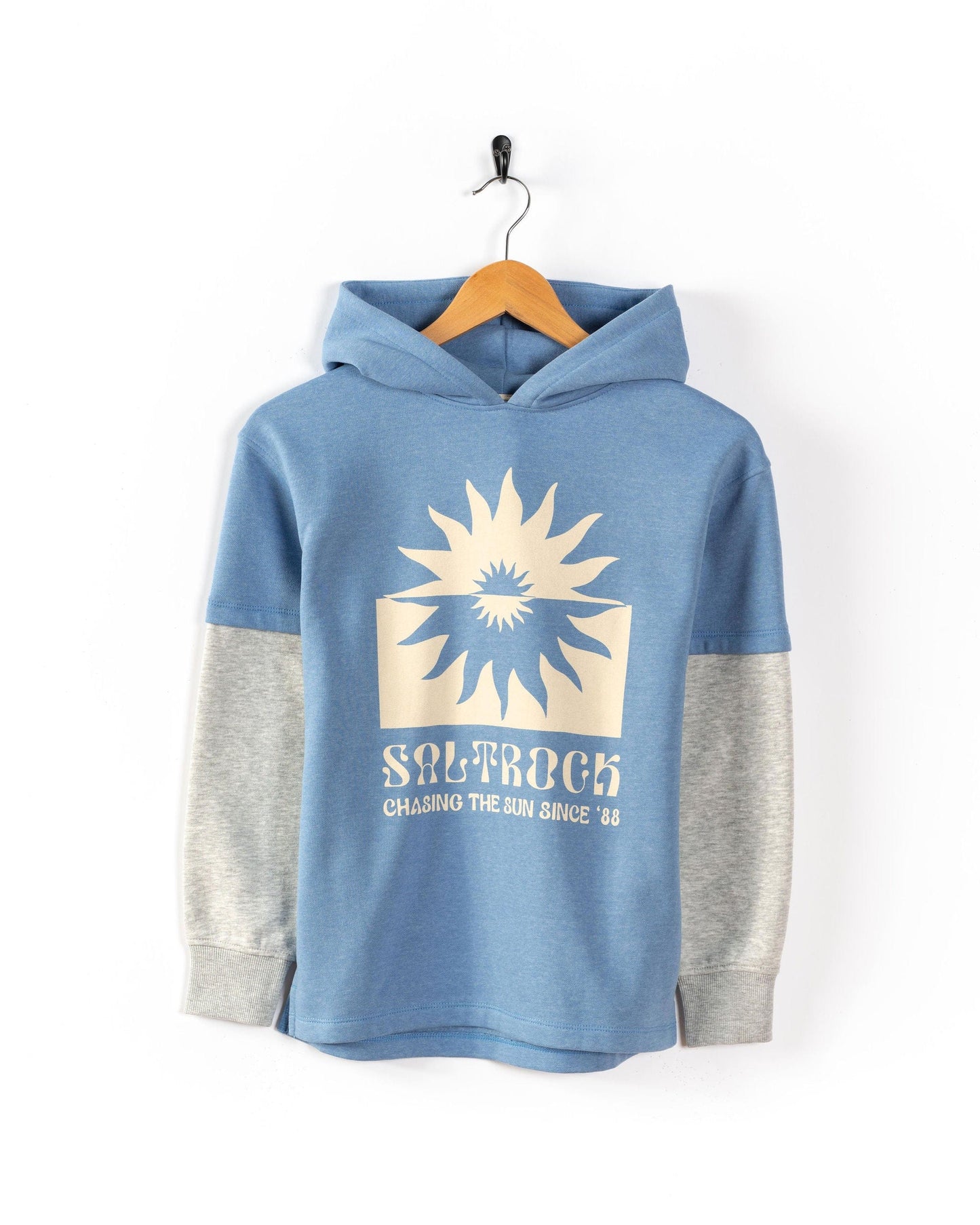 Sun Follower - Kids Oversized Pop Hood - Blue