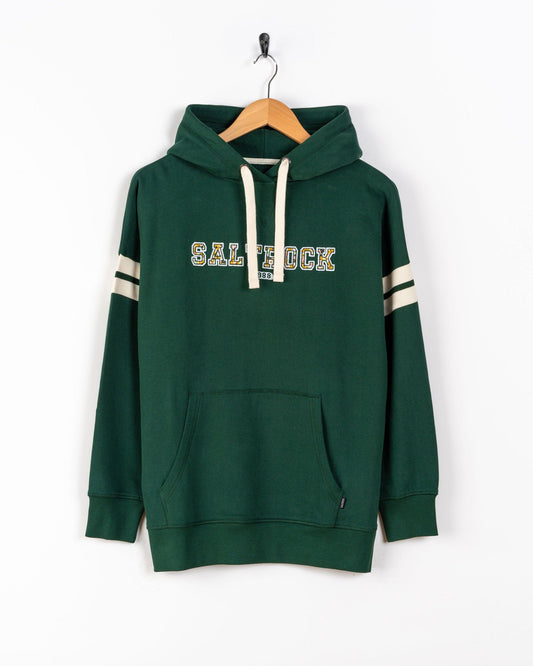 Campus Floral  - Womens Pop Hoodie - Dark Green