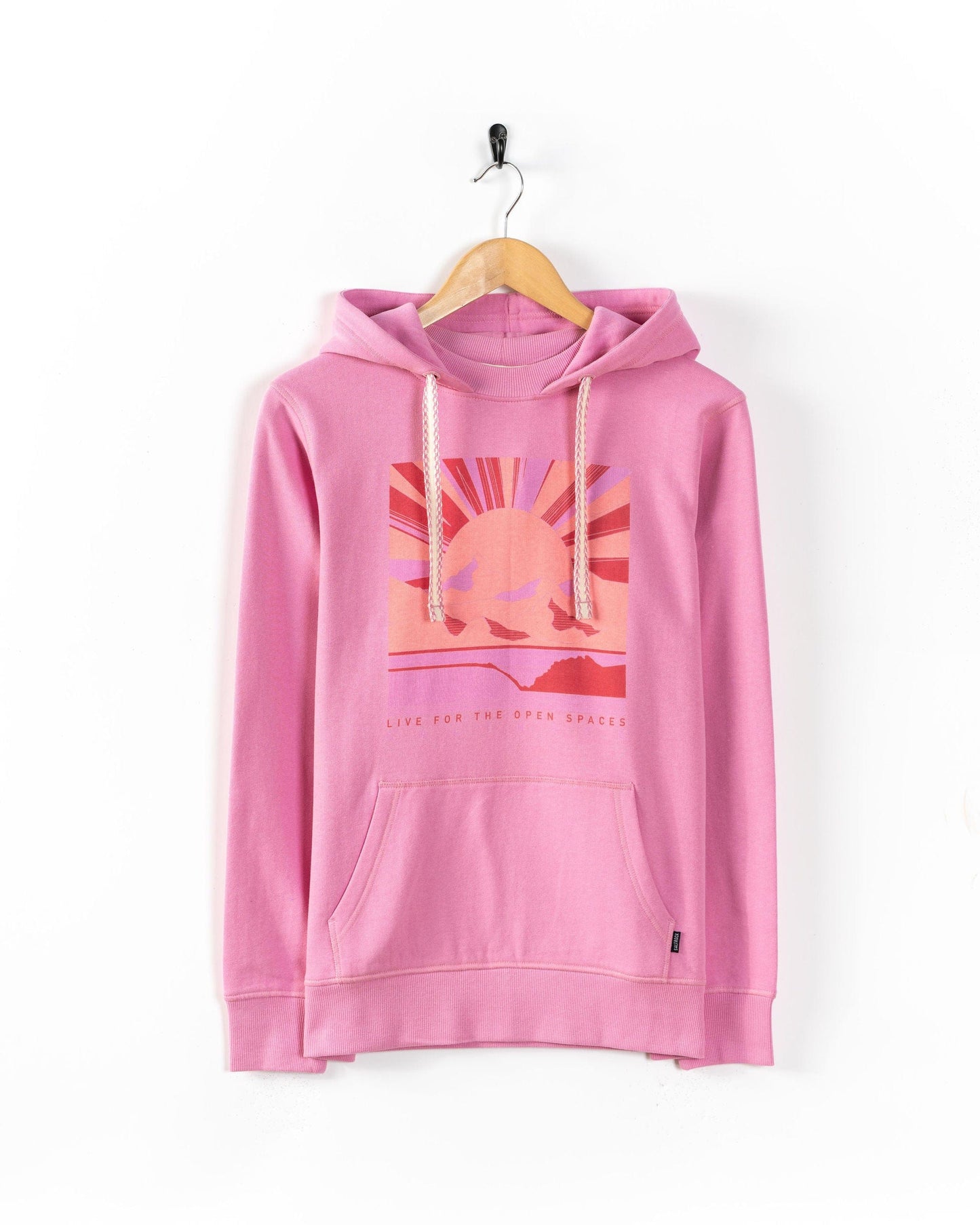 Open Spaces  - Womens Pop Hoodie - Pink