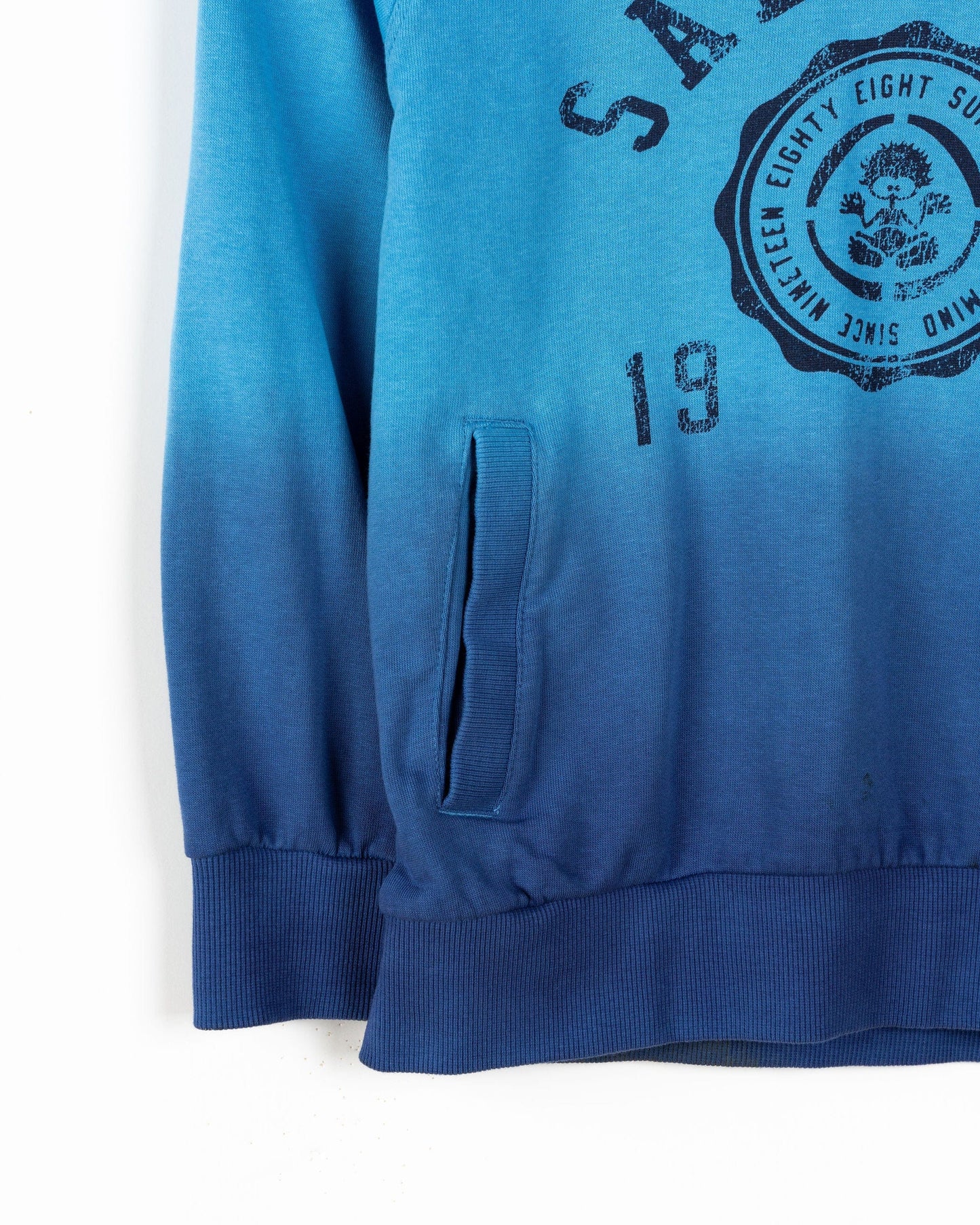 Campus Dip Dye  - Kids Pop Hood - Blue