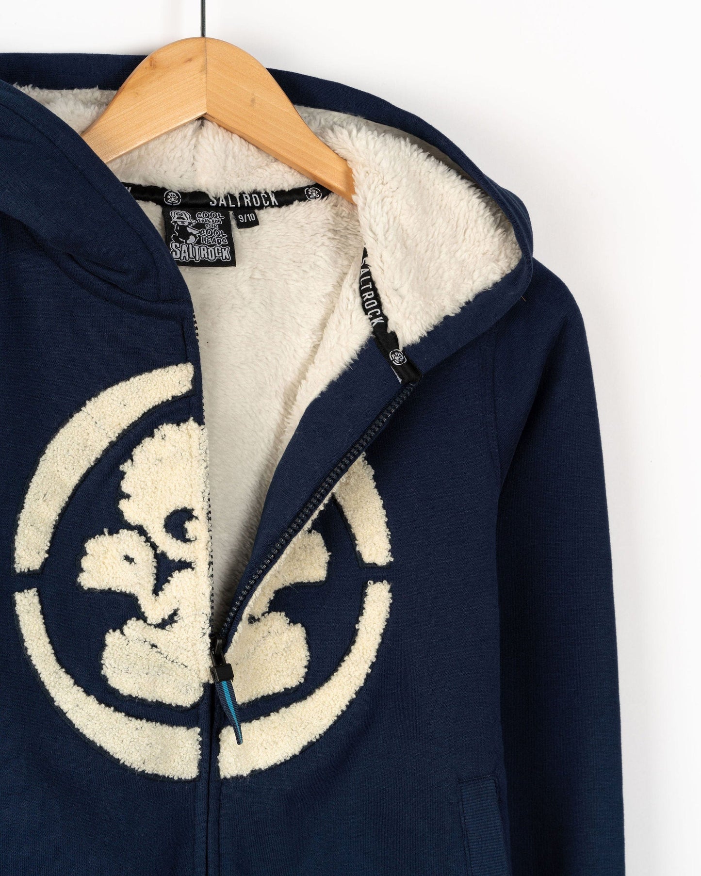 Chenille Tok - Kids Borg Lined Hoodie - Blue