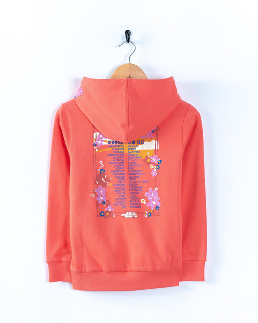 Highway Tour - Kids Borg Lined Hoodie - Coral