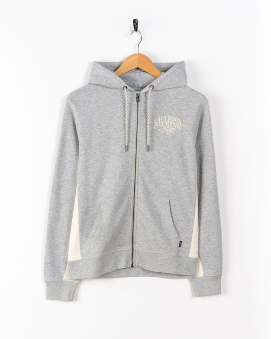 Sunburst  - Womens Zip Hoodie - Grey