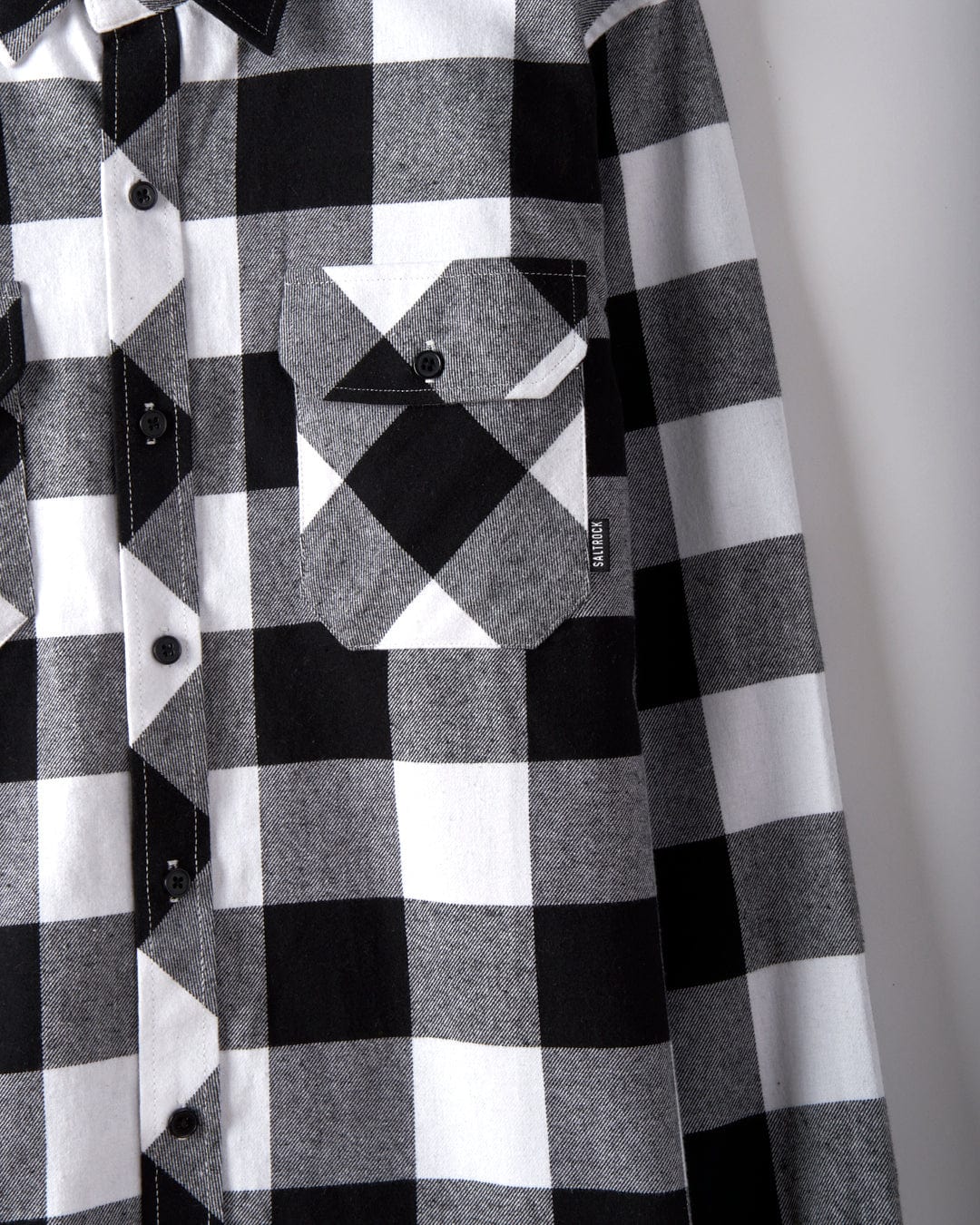 Jak - Mens Flannel Shirt - Black/White