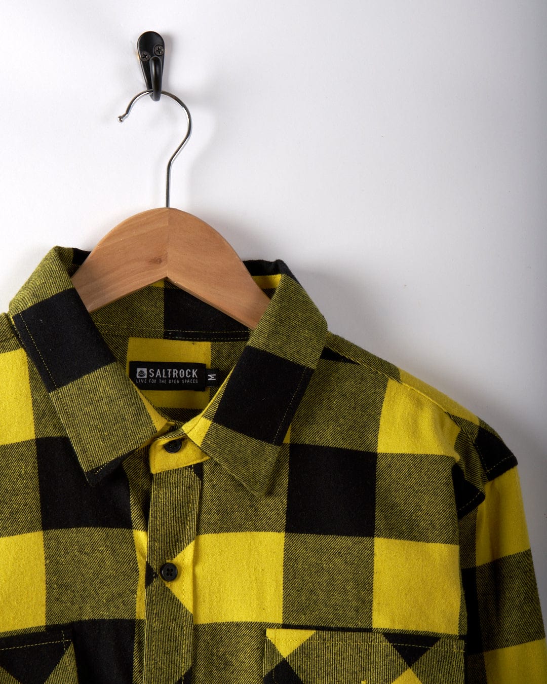 Jak - Mens Flannel Shirt - Black/Yellow