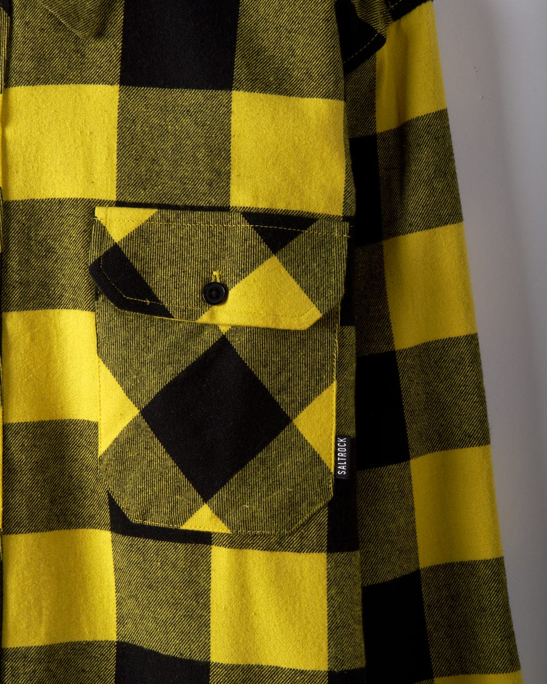 Jak - Mens Flannel Shirt - Black/Yellow