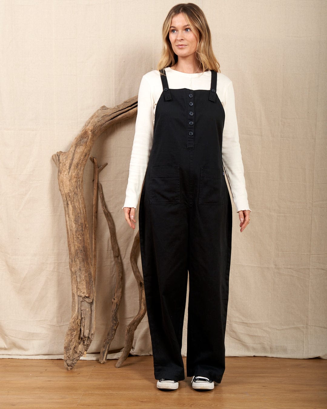 Jenna - Womens Dungarees - Black