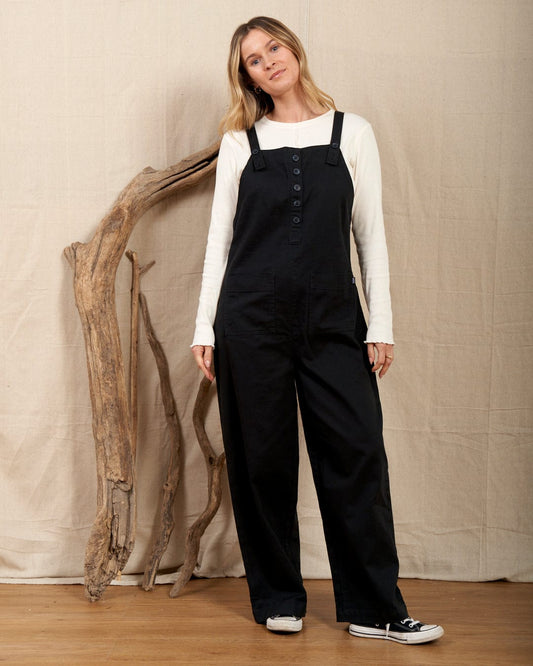 Jenna - Womens Dungarees - Black