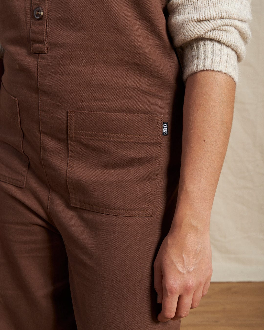 Jenna - Womens Dungarees - Brown