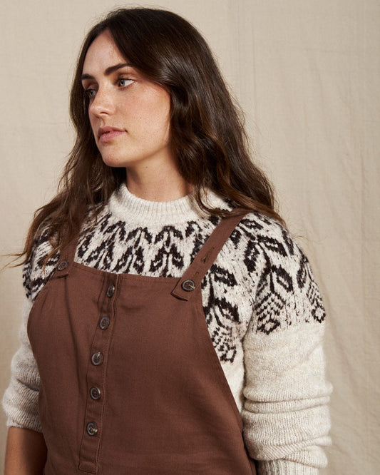 Jenna - Womens Dungarees - Brown