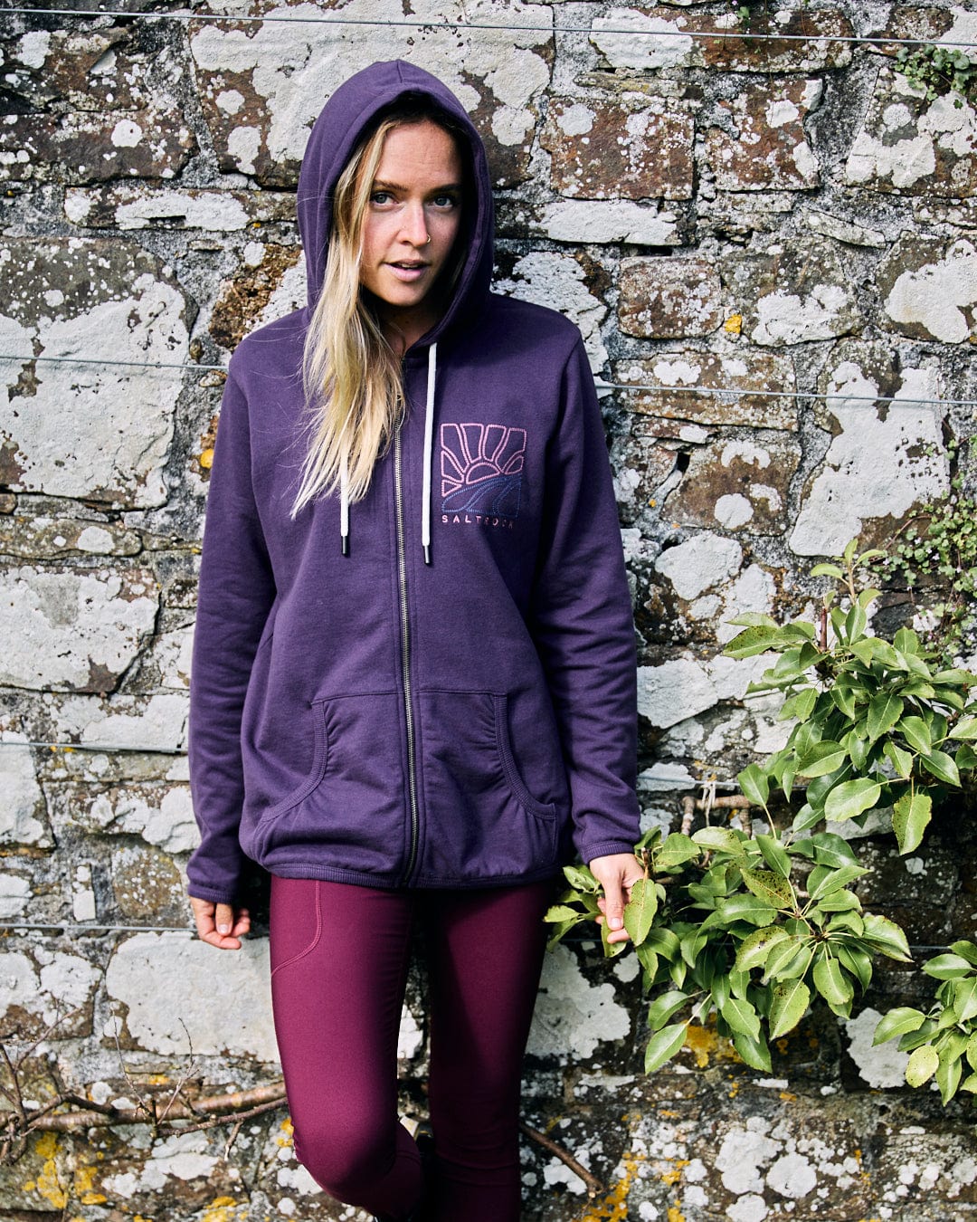 Landscape Womens Zip Hoodie Purple