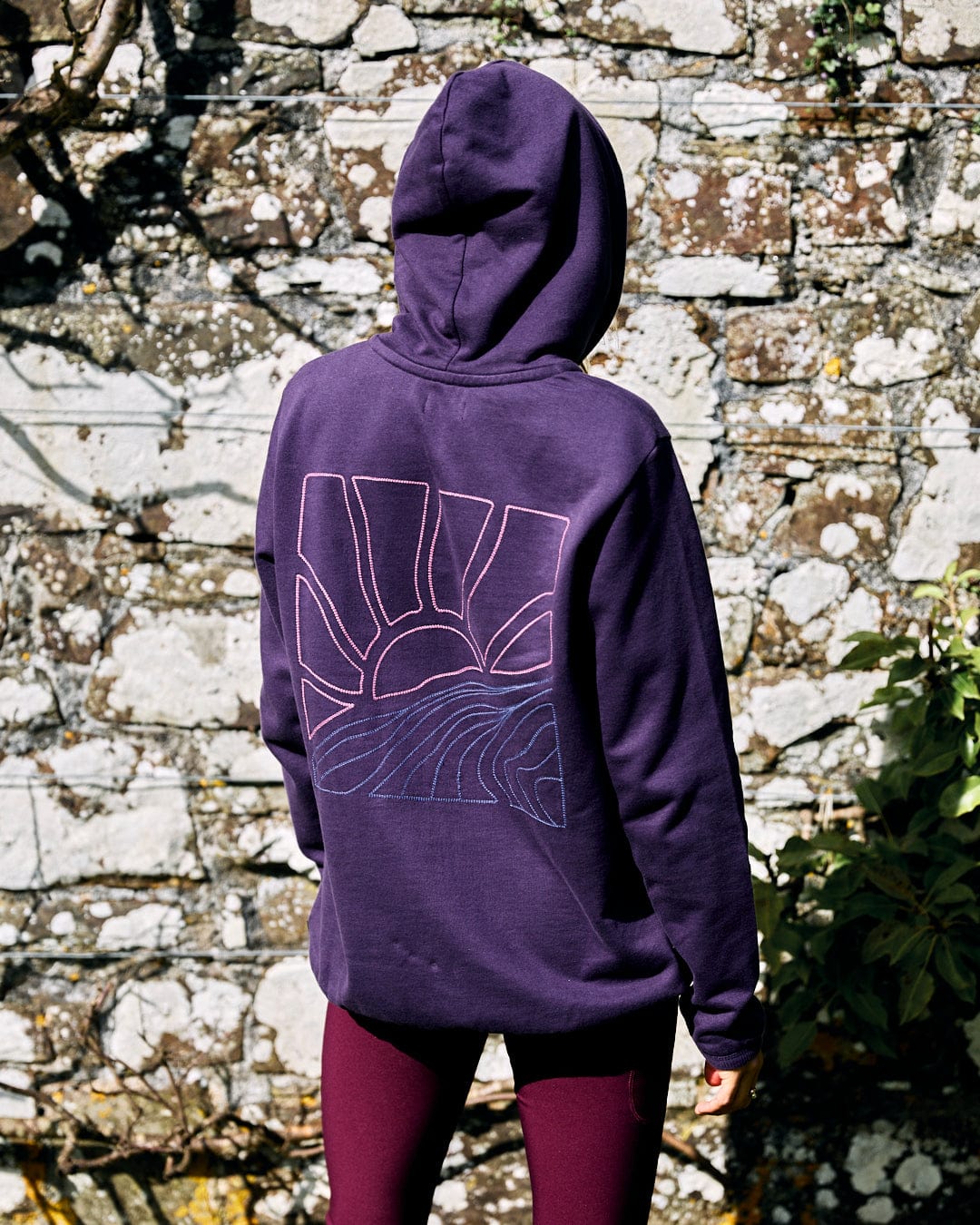 Landscape - Womens Zip Hoodie - Purple