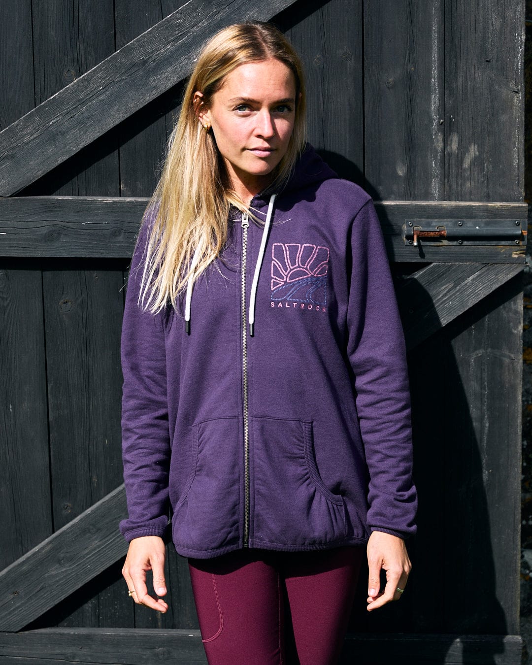 Landscape - Womens Zip Hoodie - Purple