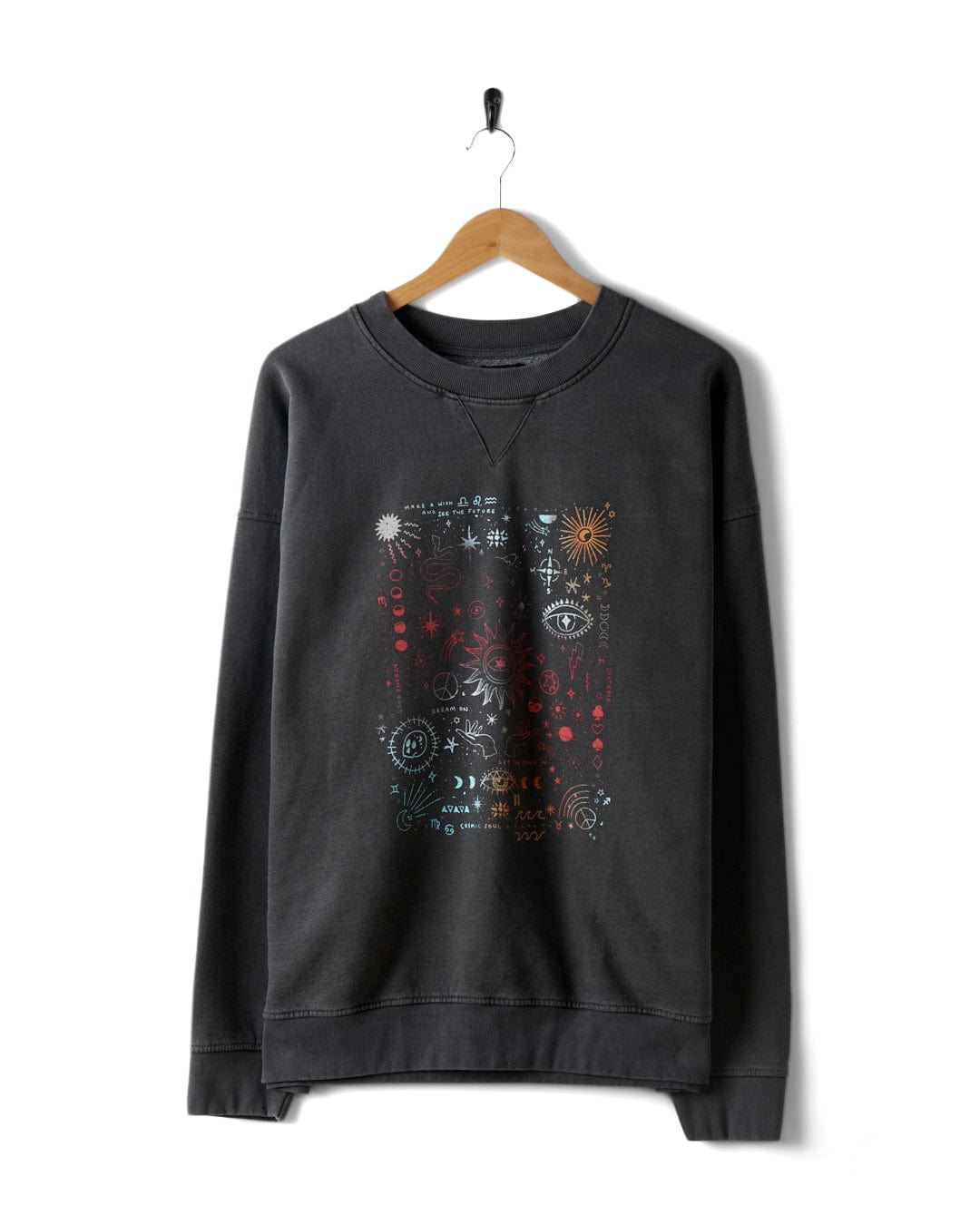 Let The Magic In - Womens Oversized Sweat - Washed Grey