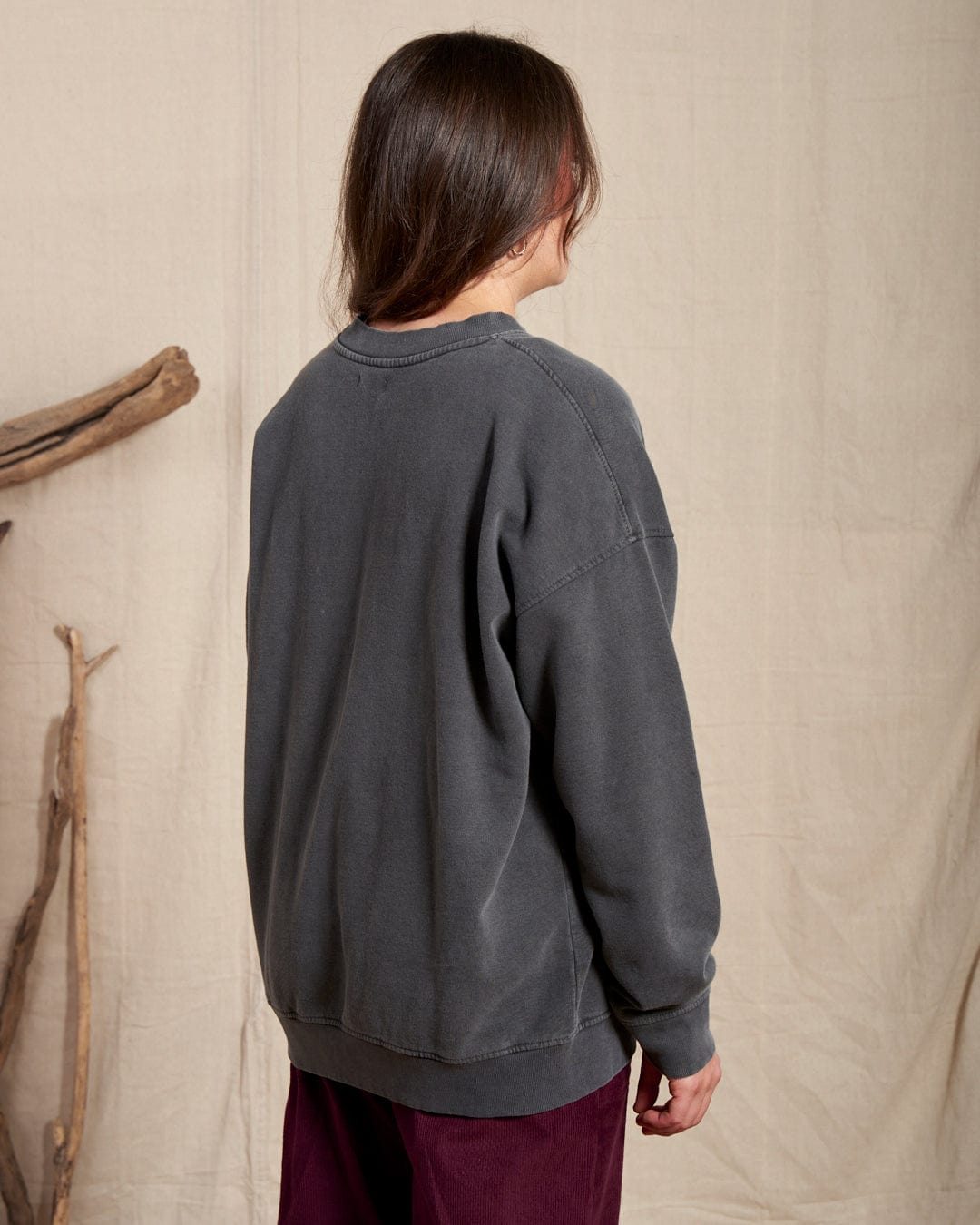 Let The Magic In - Womens Oversized Sweat - Washed Grey