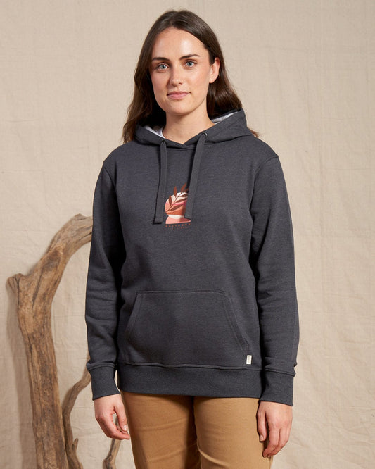 Live Slowly - Womens Pop Hoodie - Grey