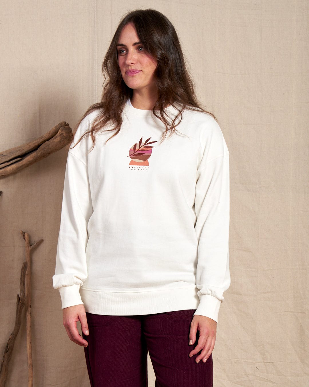 Live Slowly - Womens Sweat - Cream