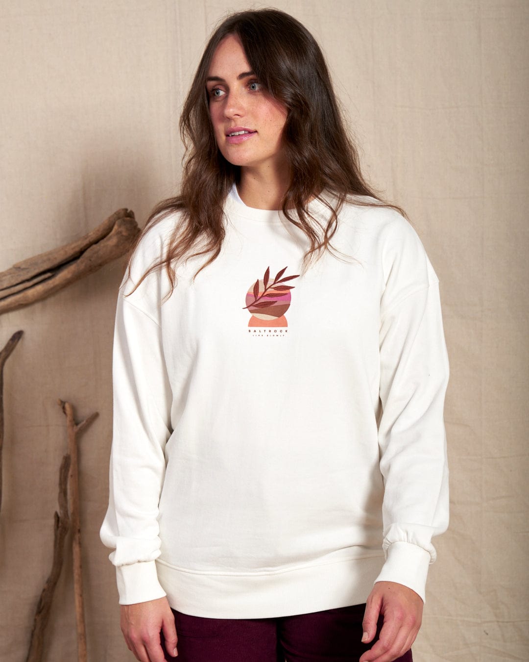 Live Slowly - Womens Sweat - Cream