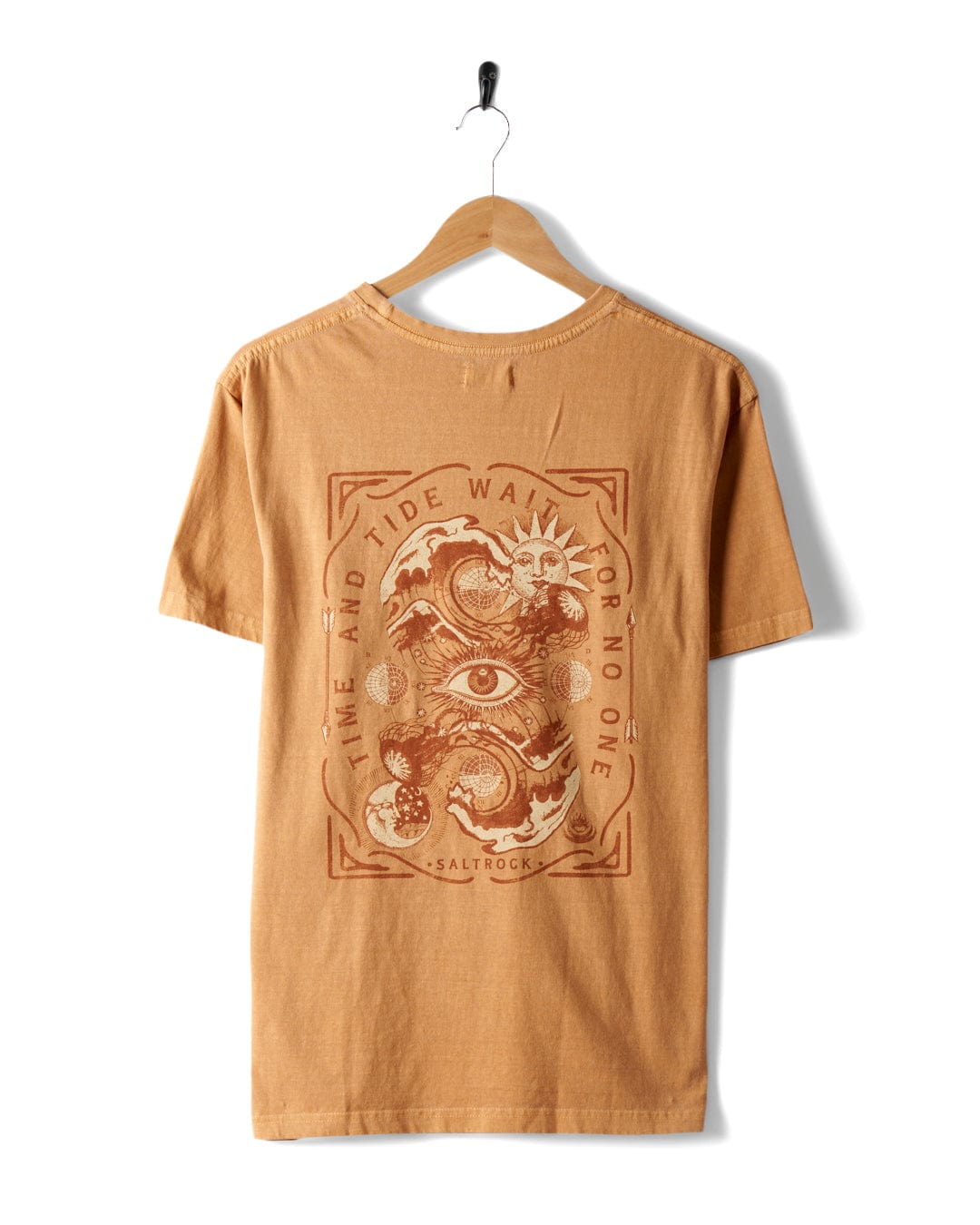 Lunar 2 - Mens Oversized T-Shirt - Orange Marl