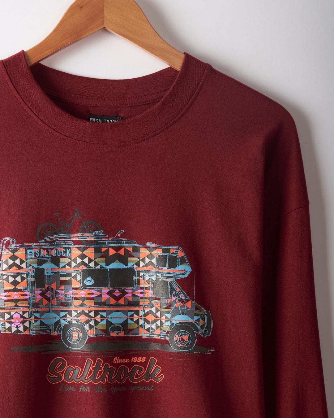 Motorhome Mens Long Sleeve T-Shirt - Burgundy