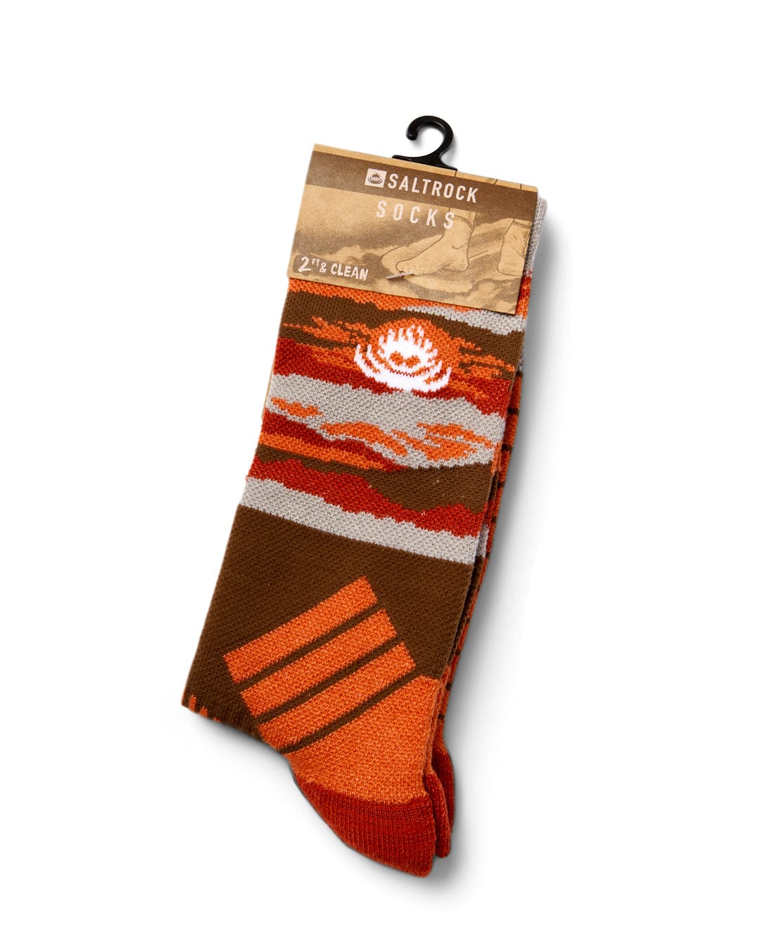 Mountainscape Socks - Orange