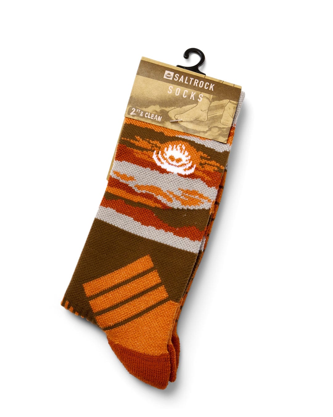 Mountainscape Socks - Orange