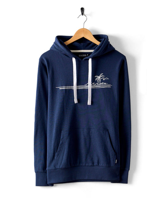 Ocean Stripe  - Womens Pop Hoodie - Blue