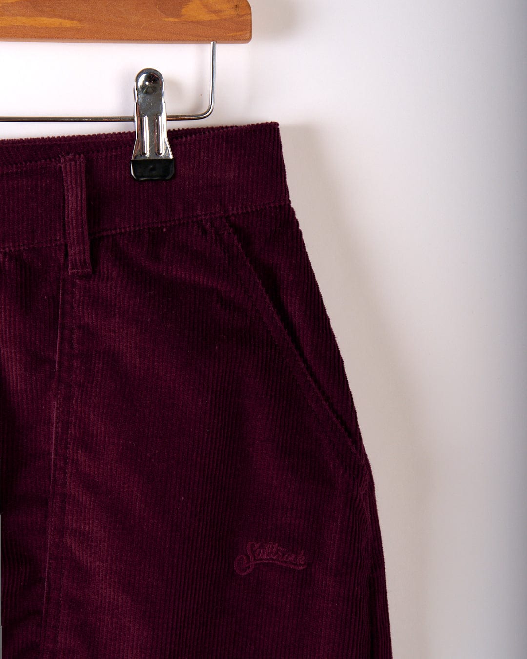 Ogden Cord - Womens Straight Leg Cord Trousers - Burgundy