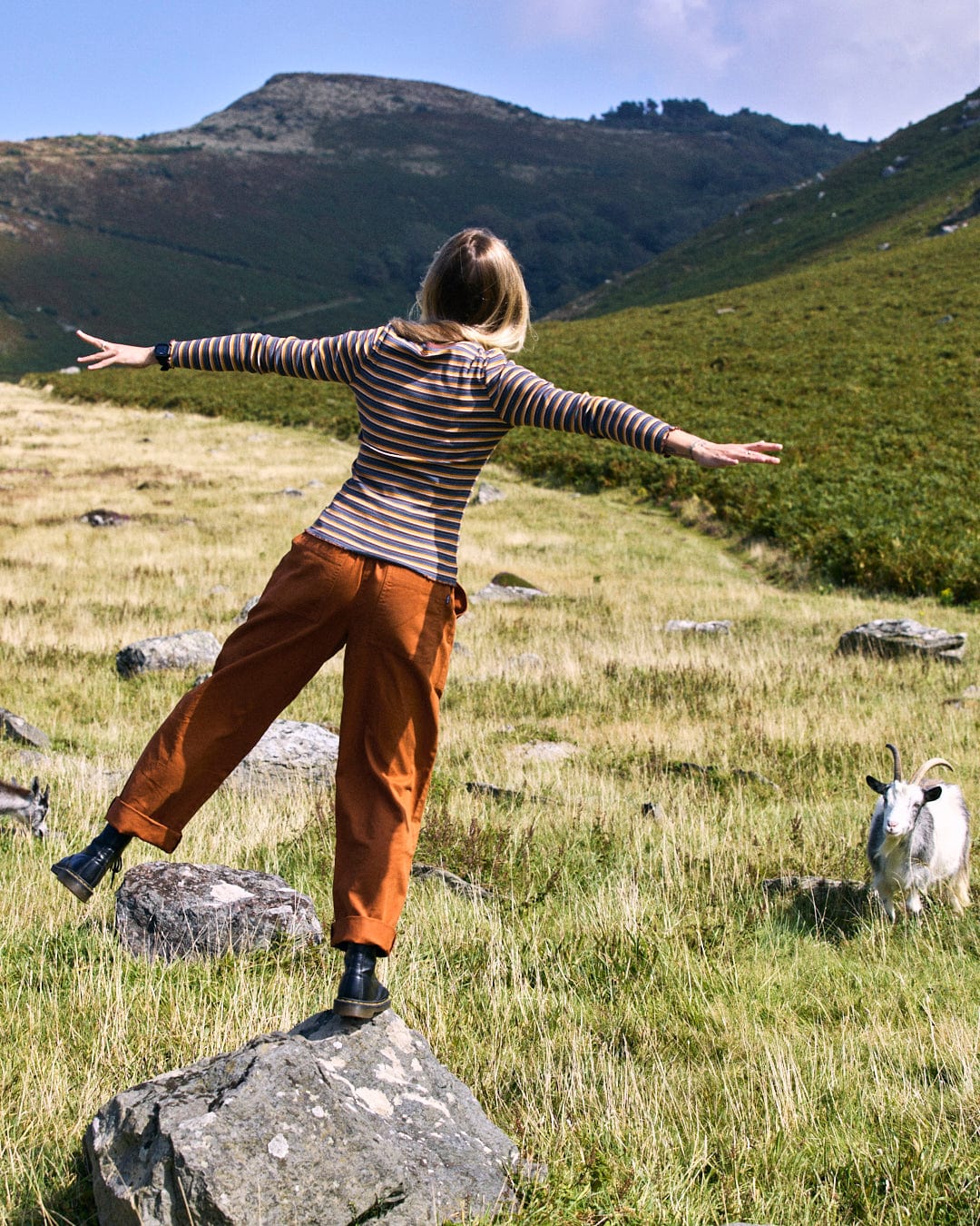 Ogden - Womens Straight Leg Trousers - Burnt Orange