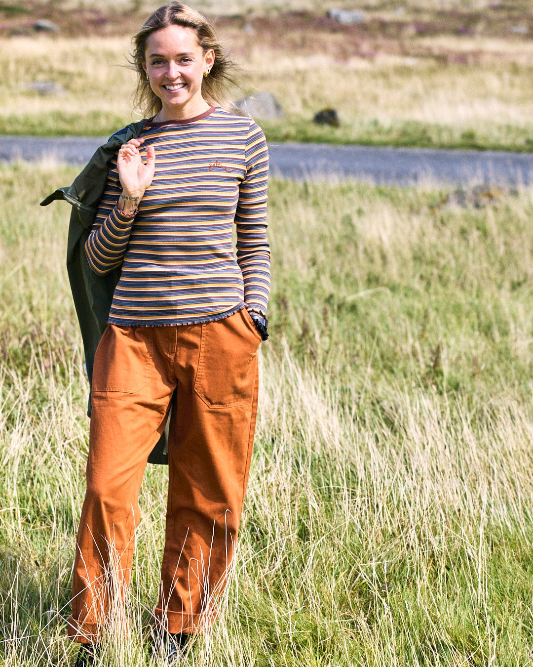 Ogden - Womens Straight Leg Trousers - Burnt Orange