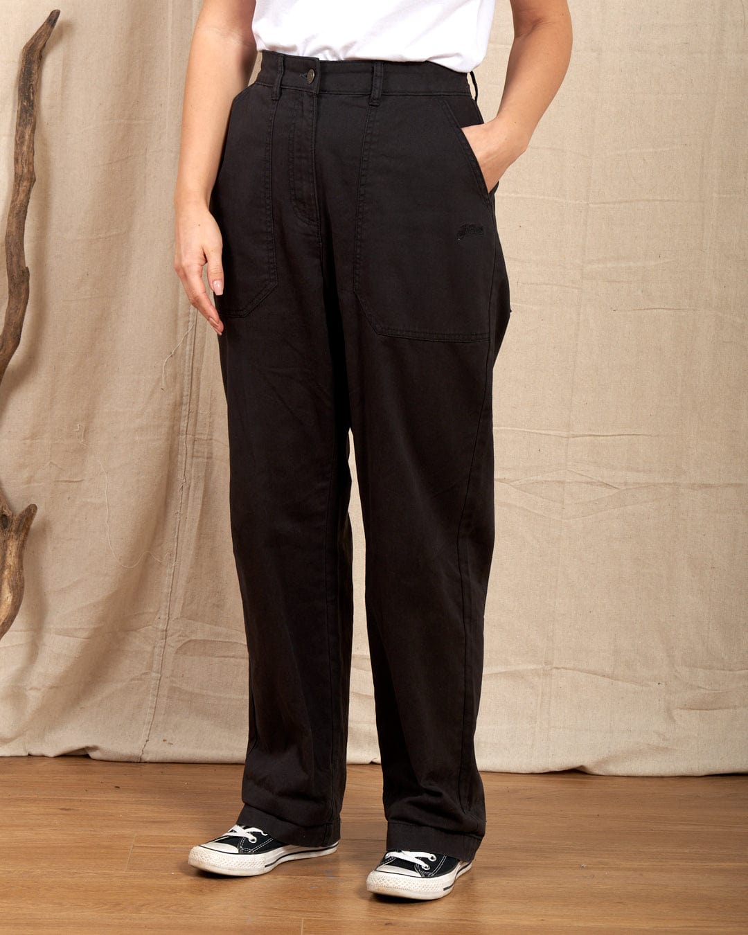 Ogden - Womens Straight Leg Trousers - Black