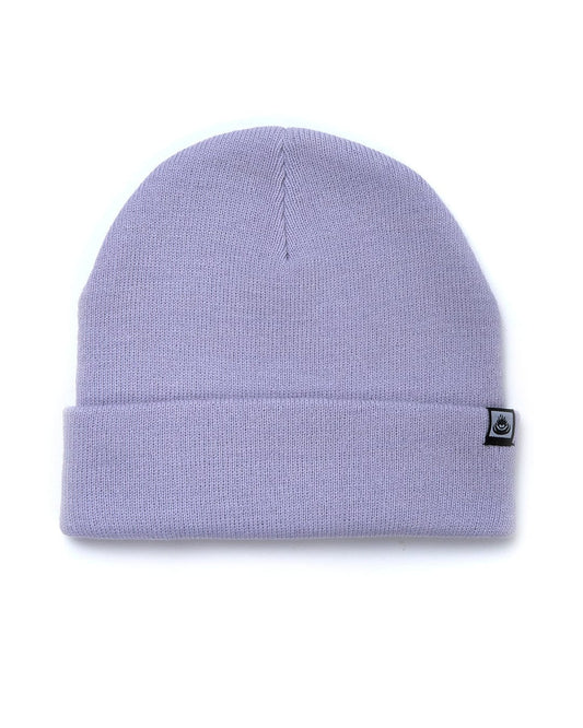 A Saltrock Ok - Tight Knit Beanie - Light Purple on a white background.