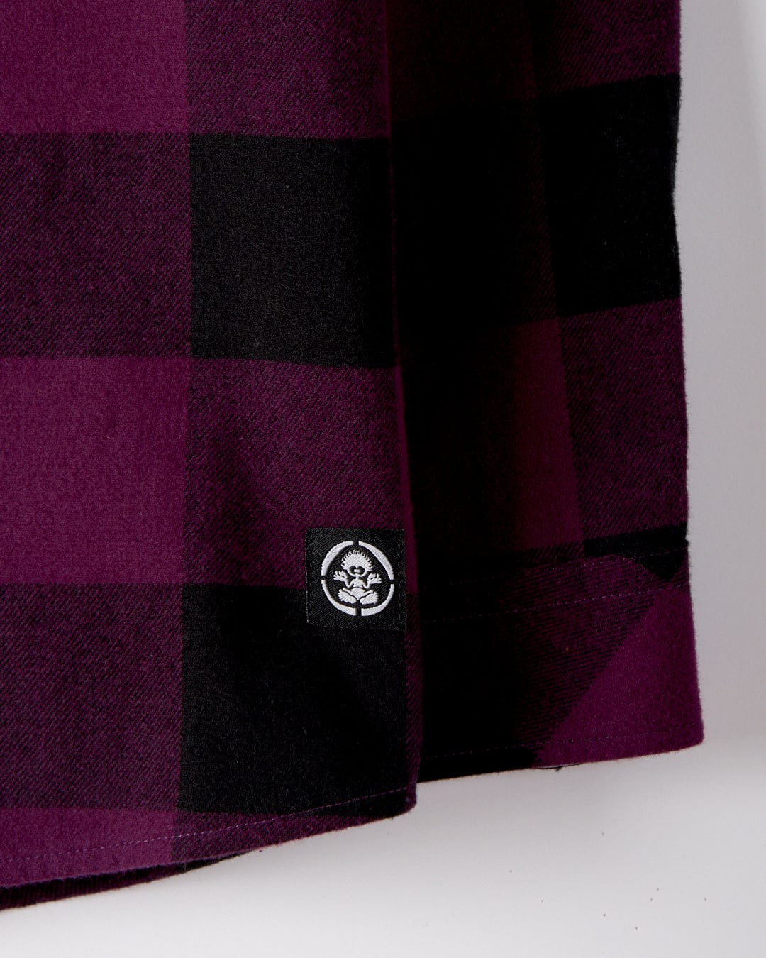 Pit - Kids Oversized Flannel Shirt - Black/Purple