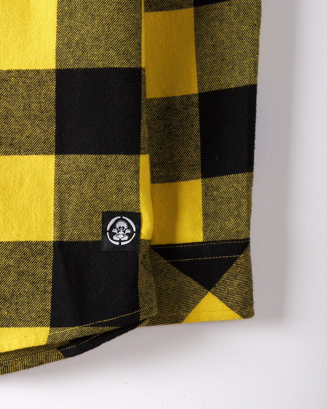 Pit - Kids Oversized Flannel Shirt - Black/Yellow