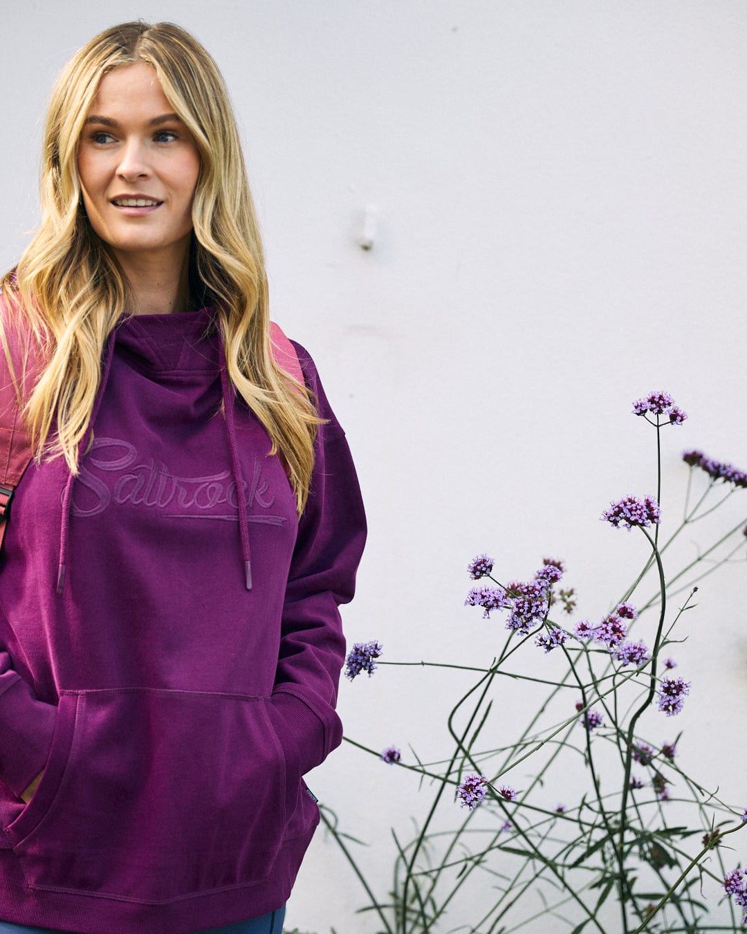 Premium Trademark - Womens Oversized Pop Hoodie - Purple