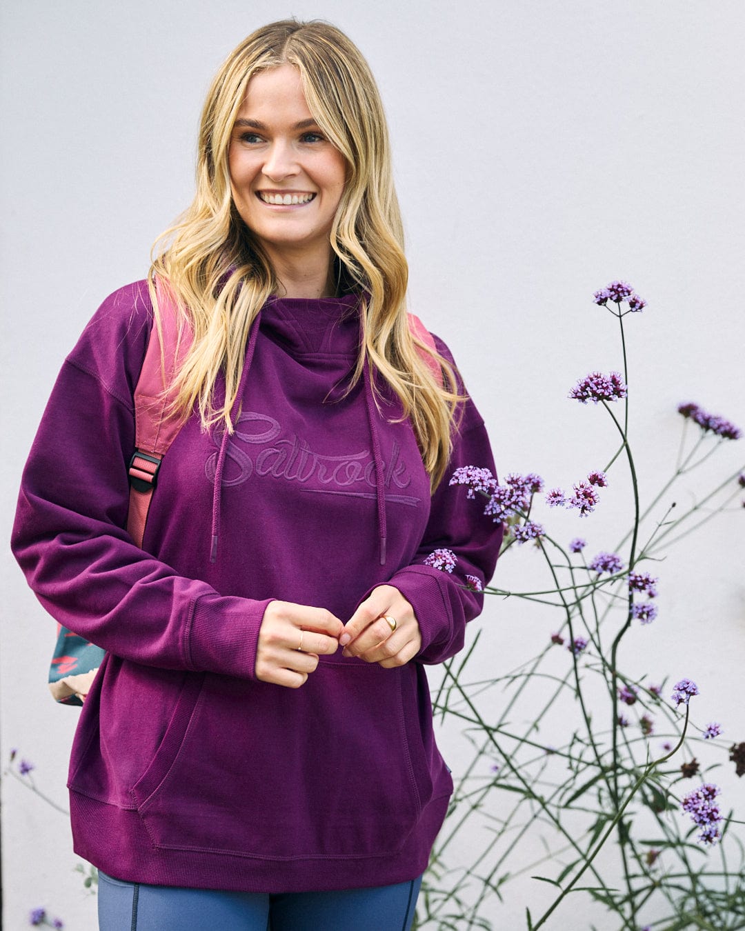 Premium Trademark - Womens Oversized Pop Hoodie - Purple