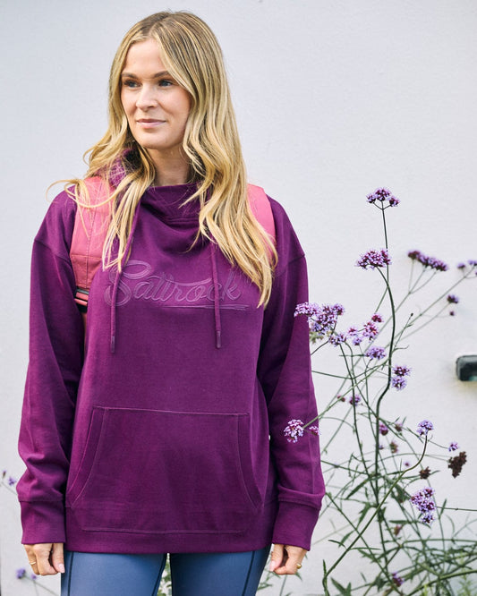 Premium Trademark - Womens Oversized Pop Hoodie - Purple