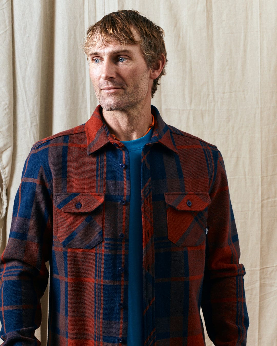 Preston - Mens Flannel Shirt - Blue