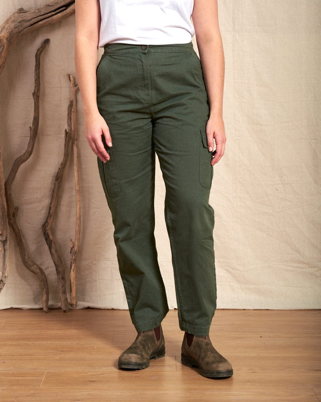 Rana - Womens Cargo Trousers - Green