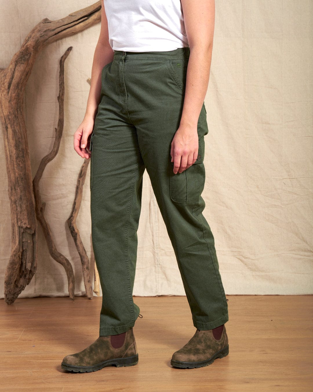 Rana - Womens Cargo Trousers - Green