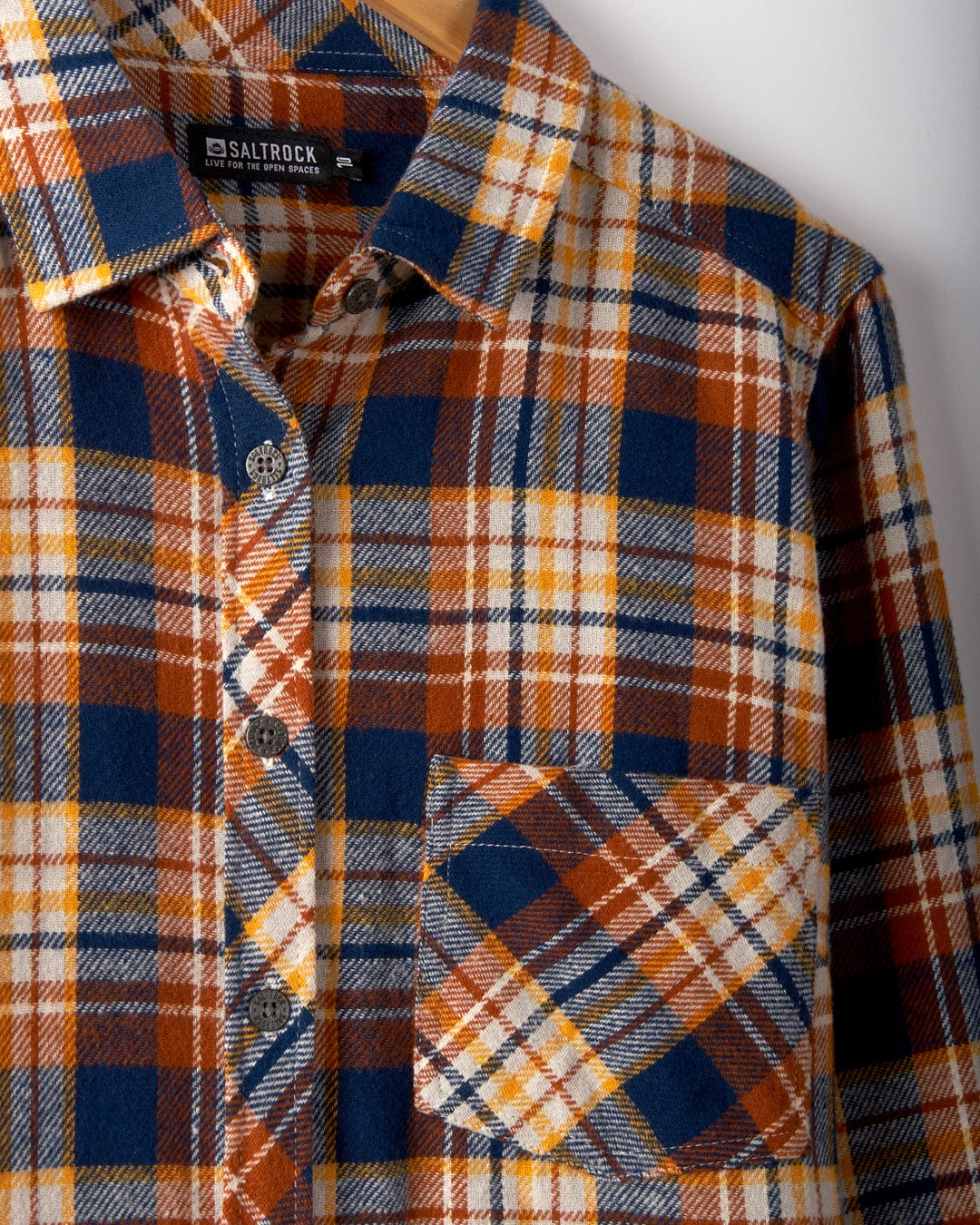 Rosalin - Womens Check Shirt - Burnt Orange