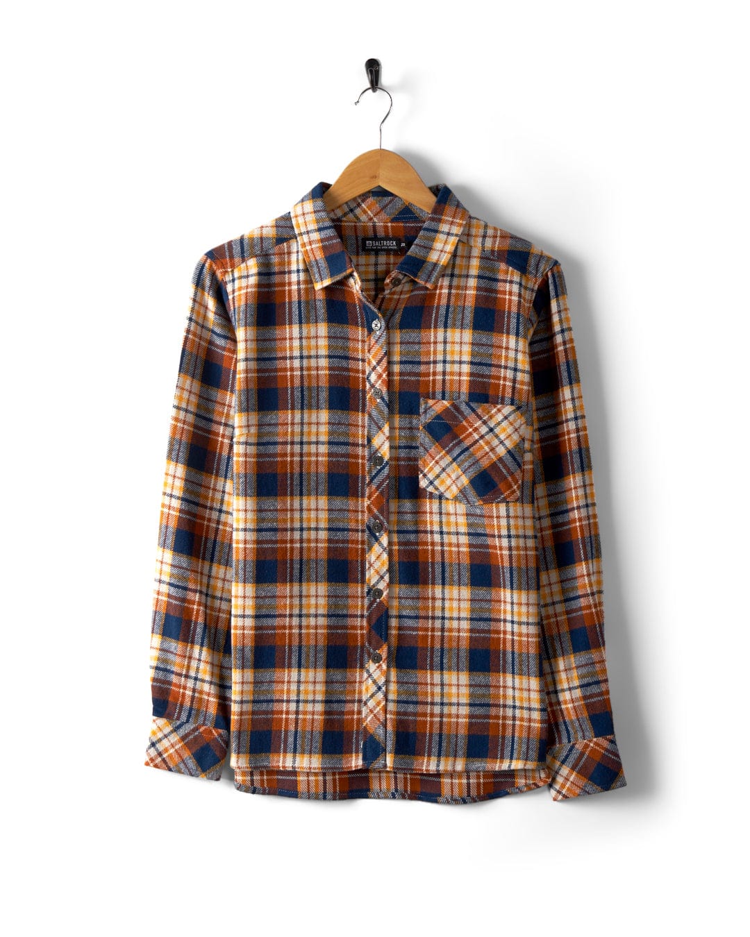 Rosalin - Womens Check Shirt - Burnt Orange