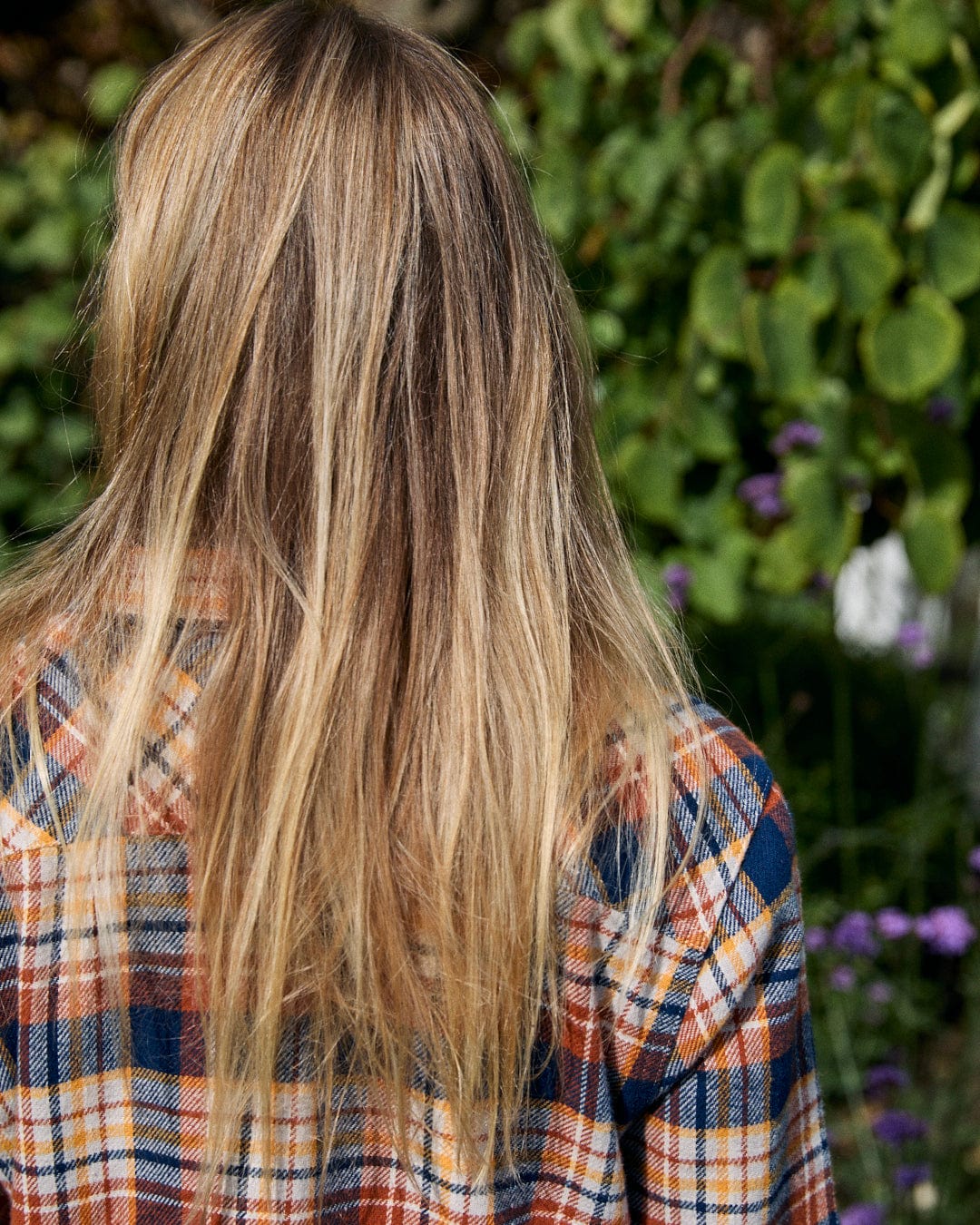 Rosalin - Womens Check Shirt - Burnt Orange