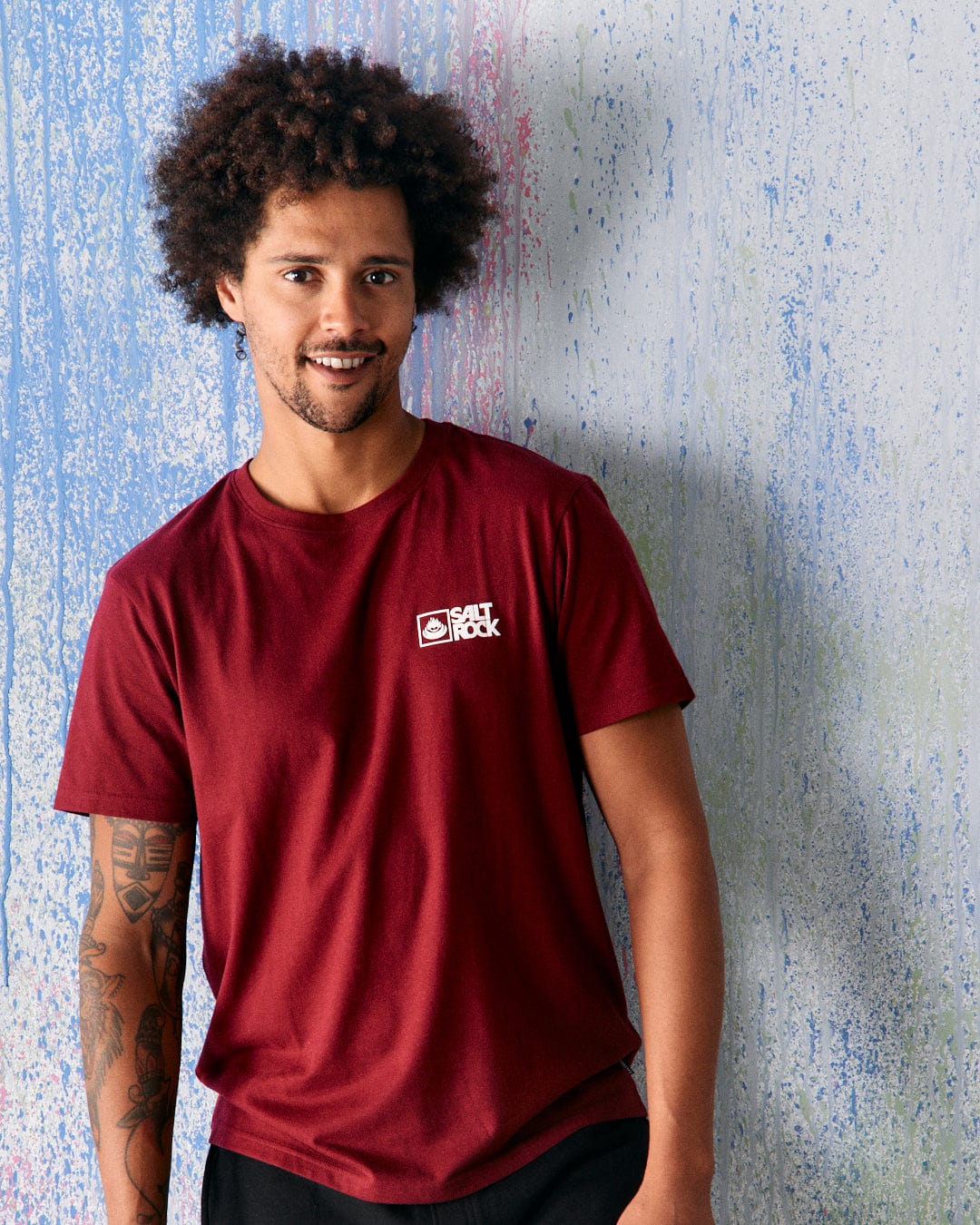 Saltrock Original - Mens Recycled T-Shirt - Dark Red