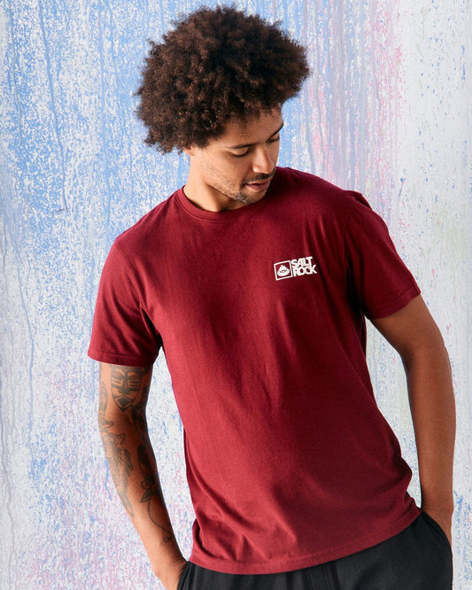 Saltrock Original - Mens Recycled T-Shirt - Dark Red