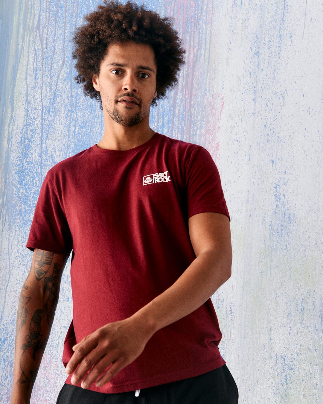 Saltrock Original - Mens Recycled T-Shirt - Dark Red