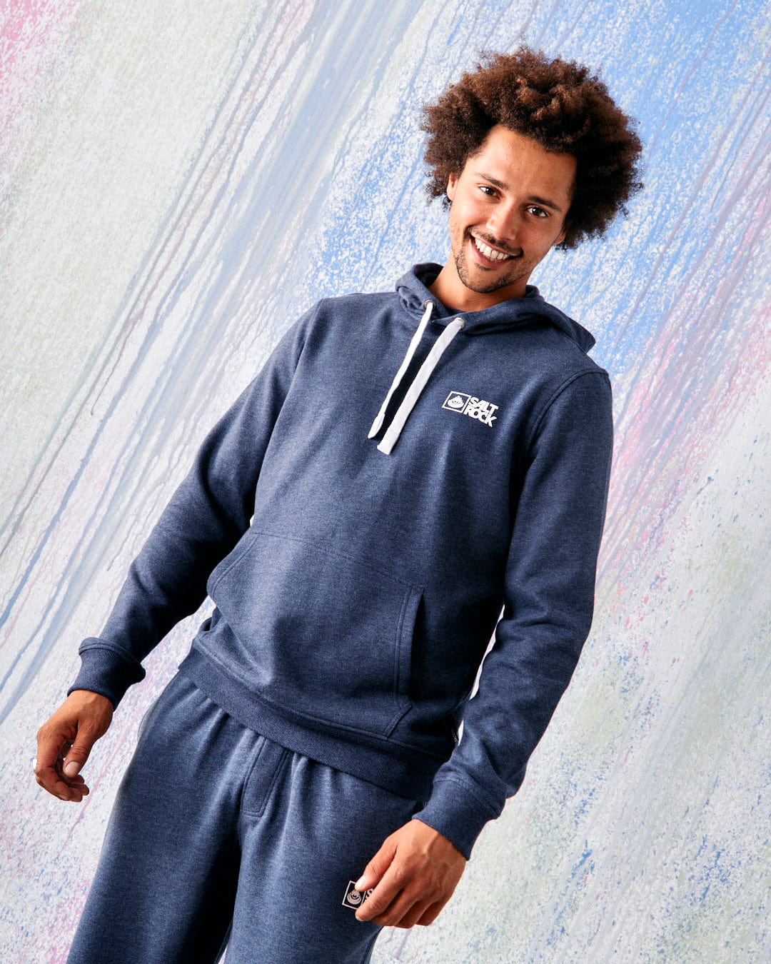 Saltrock Original - Mens Pop Hood - Blue Marl